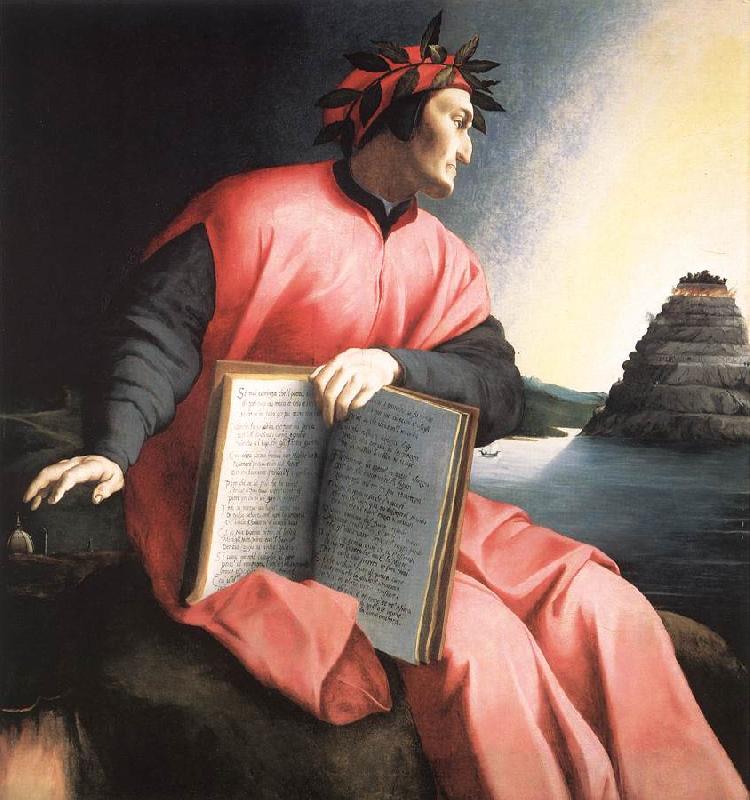 BRONZINO, Agnolo Allegorical Portrait of Dante f Sweden oil painting art
